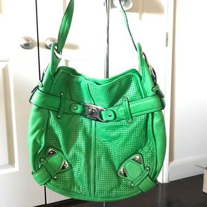 B. Makowsky Perforated Leather Tote